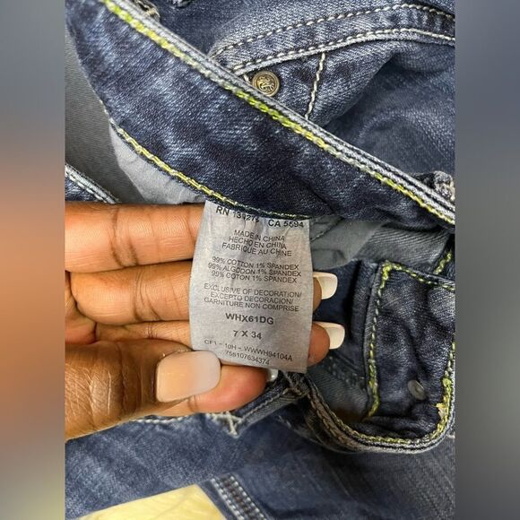 Rock 47 wrangler Ultra low rise  bootcut sz 7X34 - Picture 4 of 8